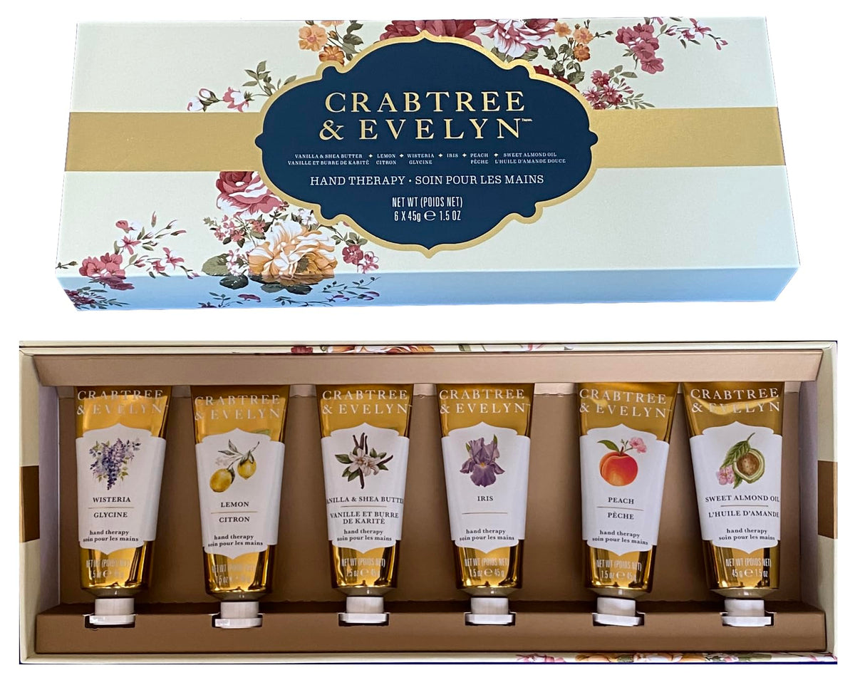 Crabtree & Evelyn Signature Hand Therapy box front view, ideal gift for hand care lovers.
