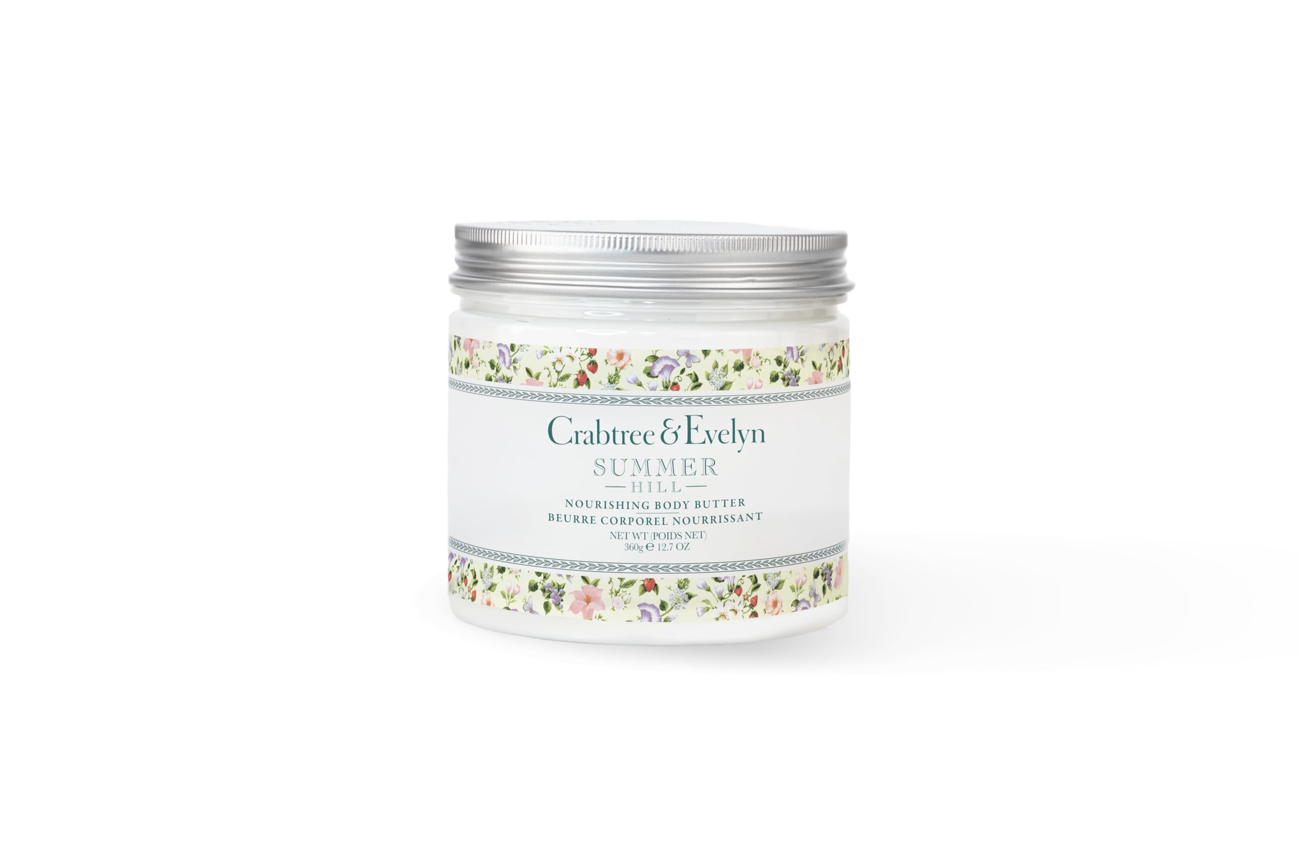 Crabtree & Evelyn Summer Hill Body Butter jar providing rich hydration for dry skin