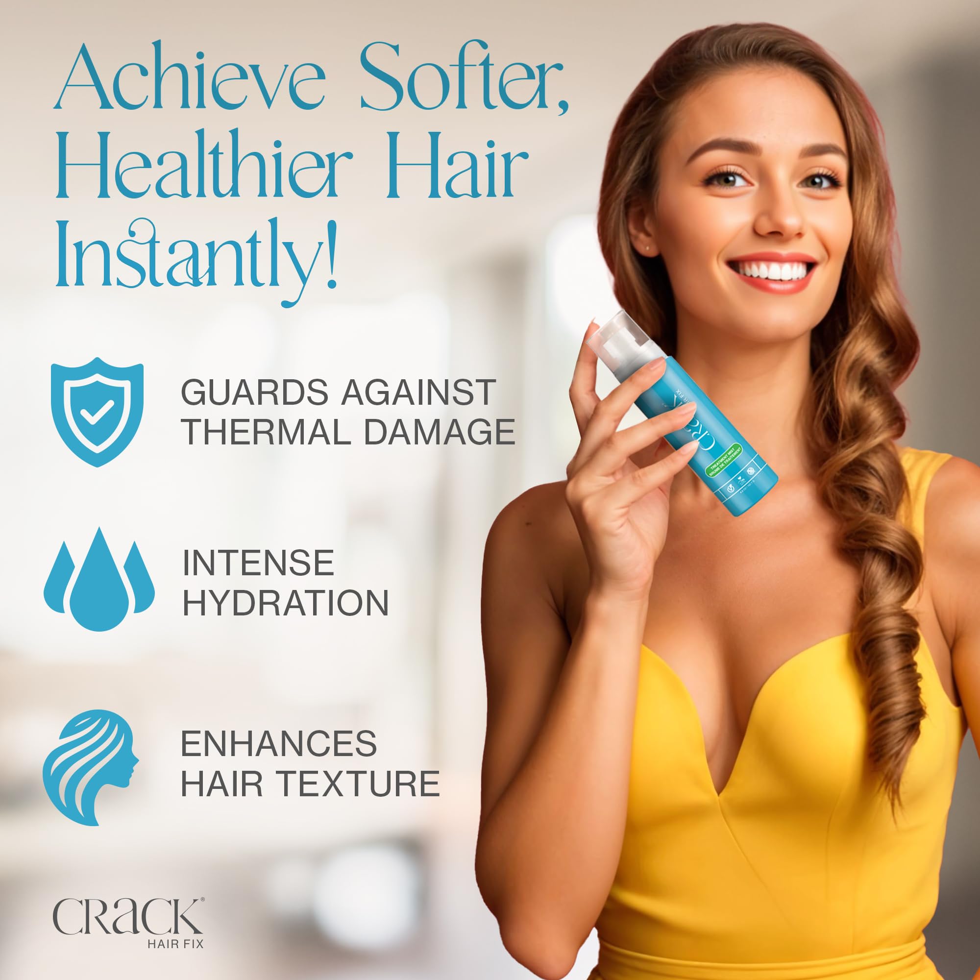 Crack Hair Fix Mist Spray detangling for smoother, manageable hair
