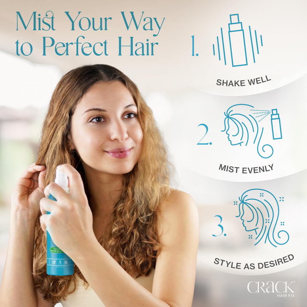 Crack Hair Fix Mist Spray on-the-go for quick touch-ups