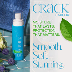 Crack Hair Fix Mist Spray misting to protect from heat during styling