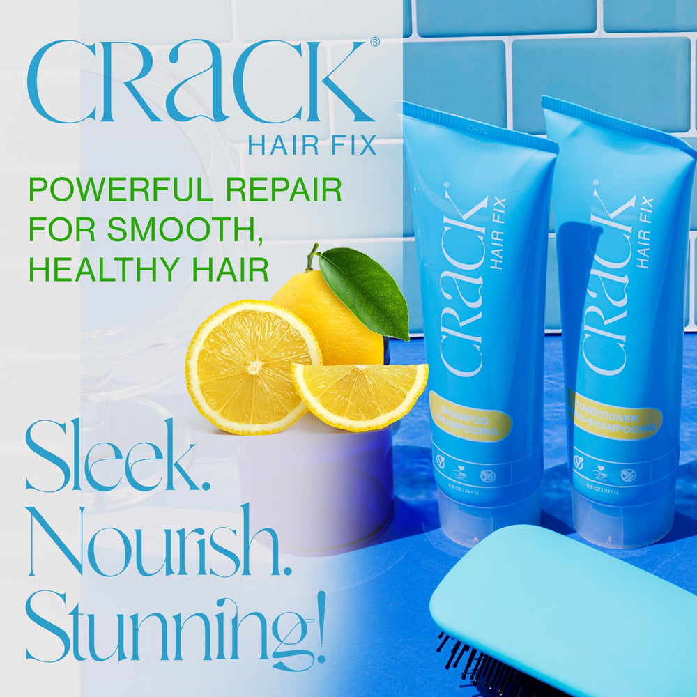 CRACK Hair Fix shampoo side view highlighting color-safe cleansing