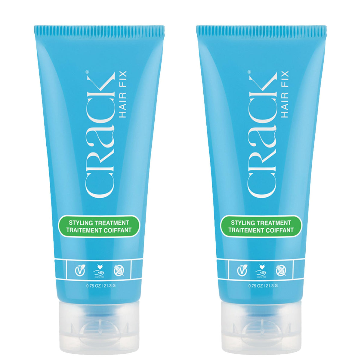 Crack Hair Fix trial cream bottle for sleek, frizz-free results.