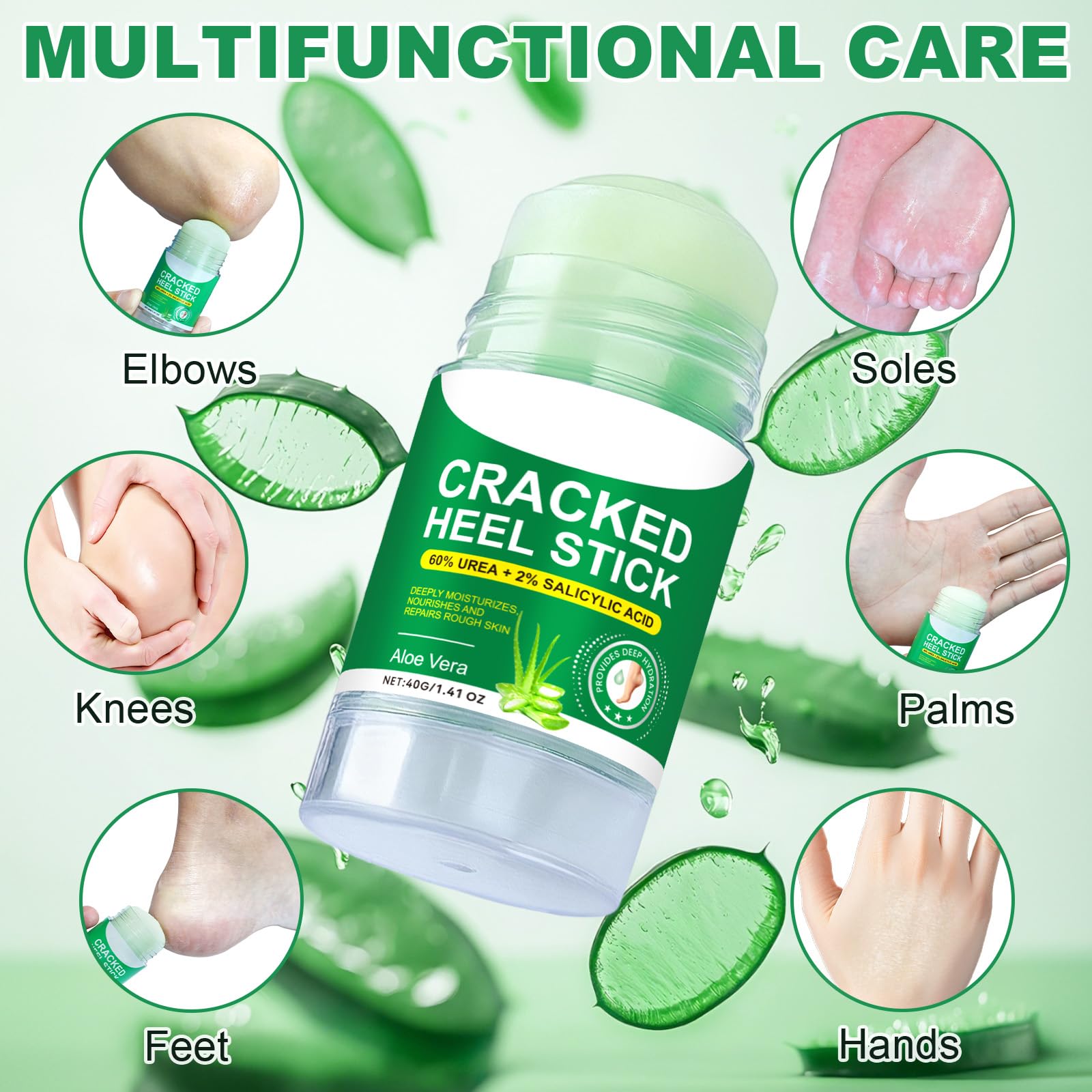 Cracked Heel Stick with coconut oil and aloe for hydration