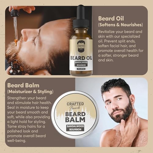 Crafted Beards beard balm application nourishing hair and skin