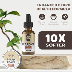 Crafted Beards oil bottle with dropper enables quick absorption and no greasy feeling.