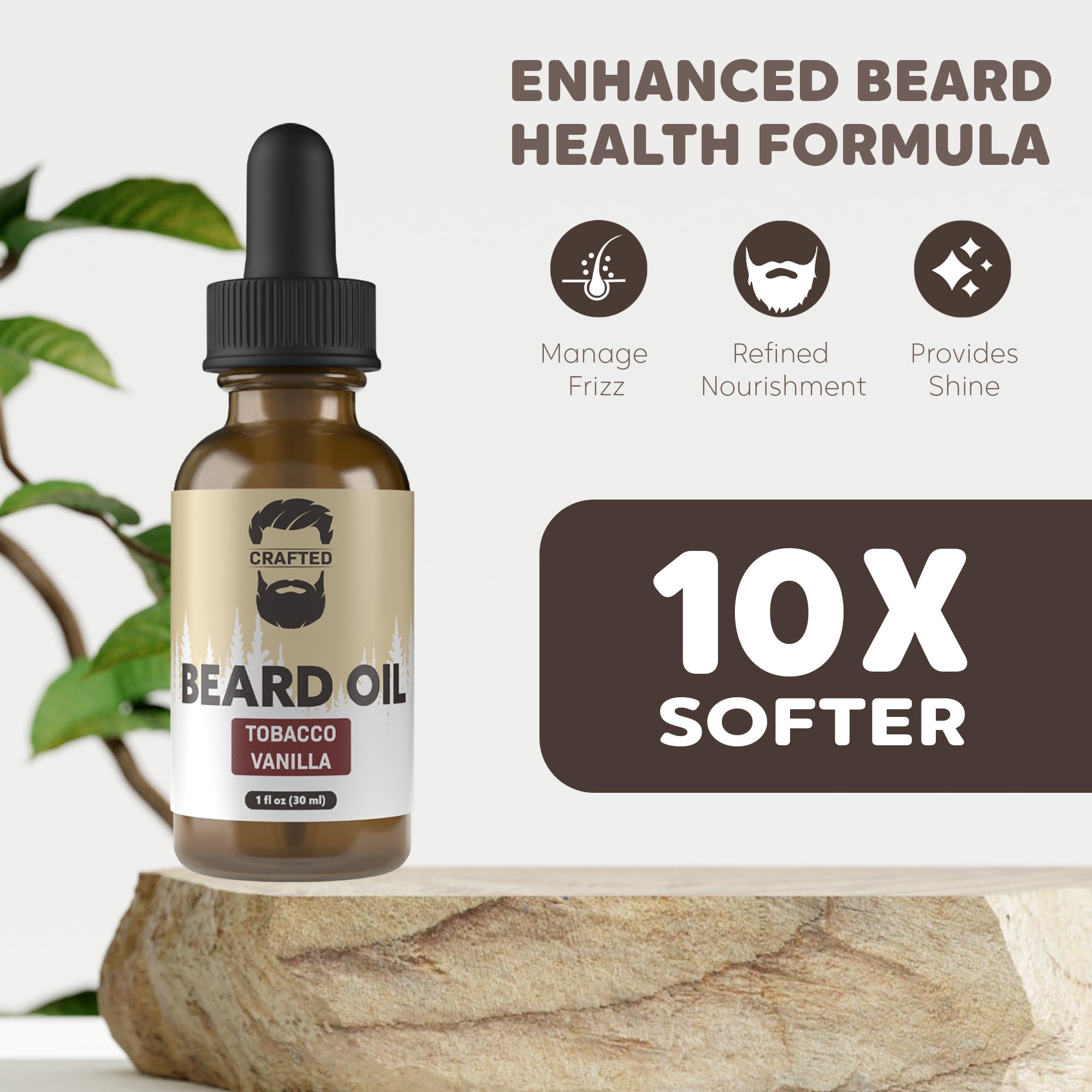 Crafted Beards soft beard close-up shows improved smoothness and hydration.