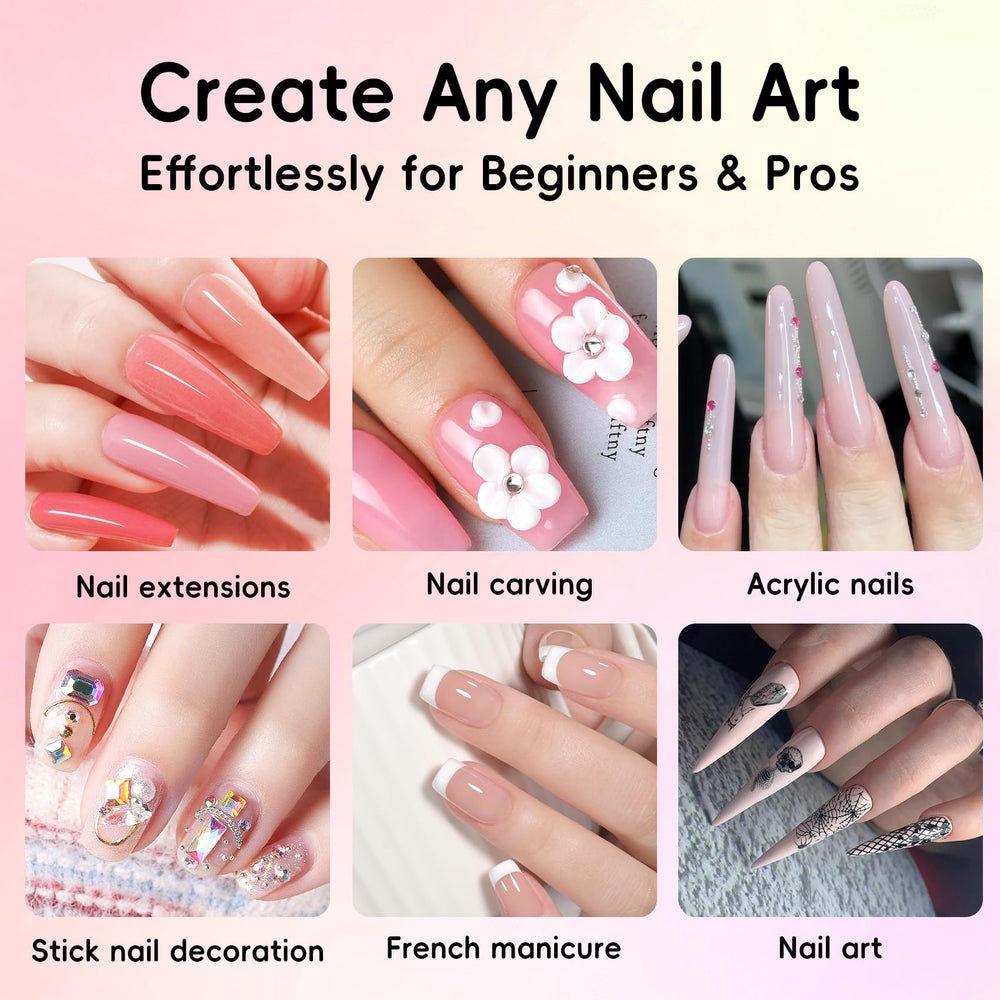 Creaglam 3D nail art compatibility enables detailed sculpture