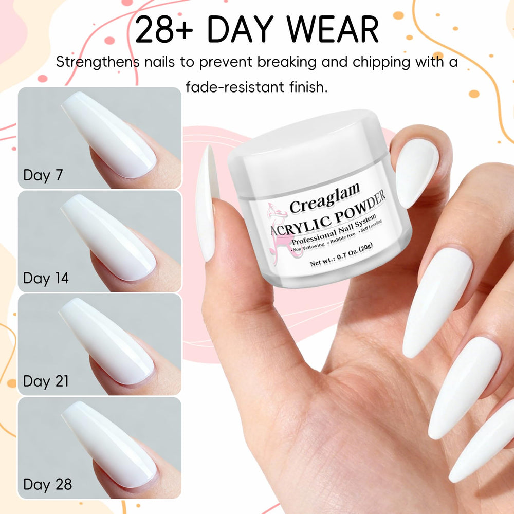 Creaglam for French extensions and 3D nail art, versatile application.