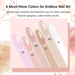 Creaglam six-color powders swatches display rich pigments for bold designs.