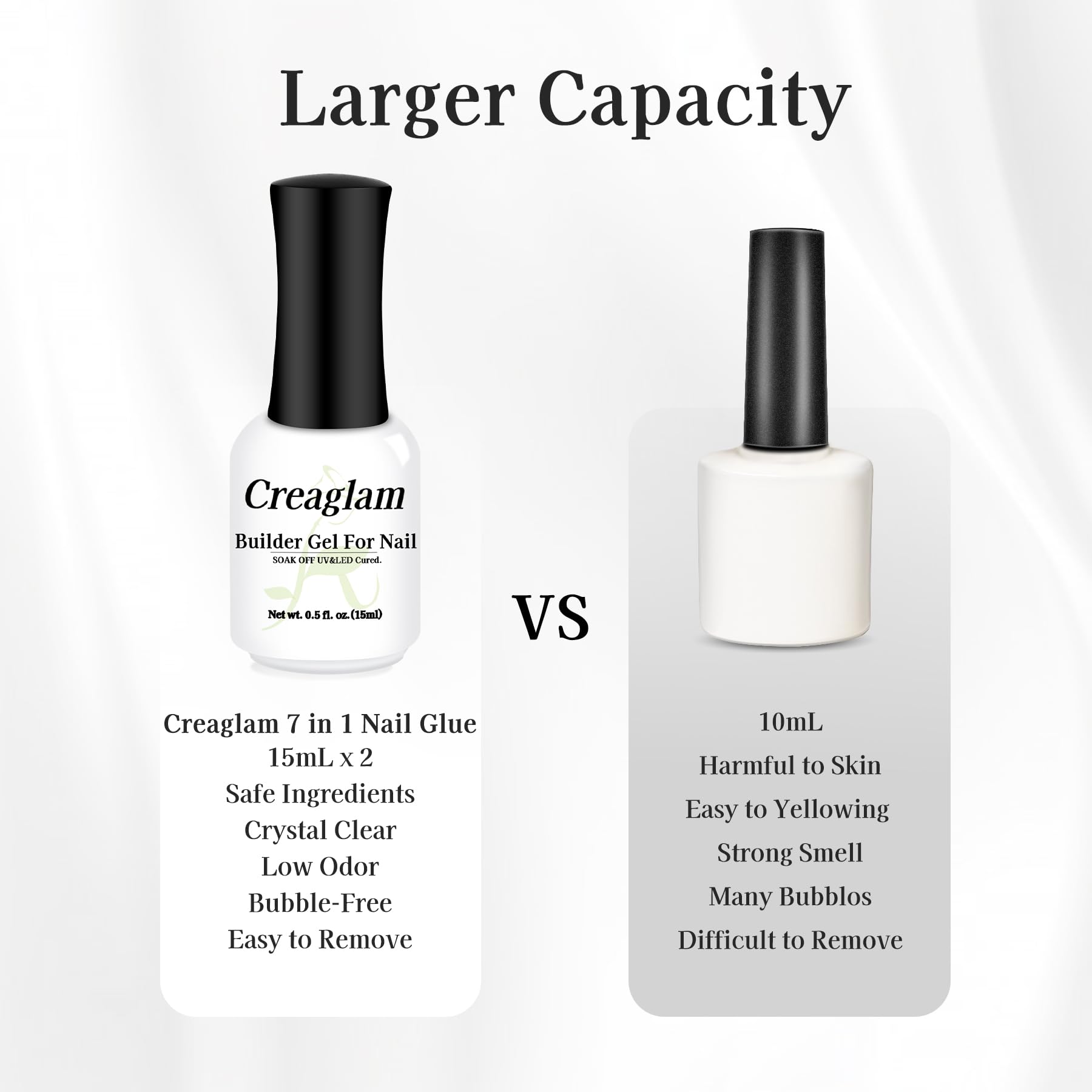 Creaglam Builder Gel sealing nail art for long-lasting shine