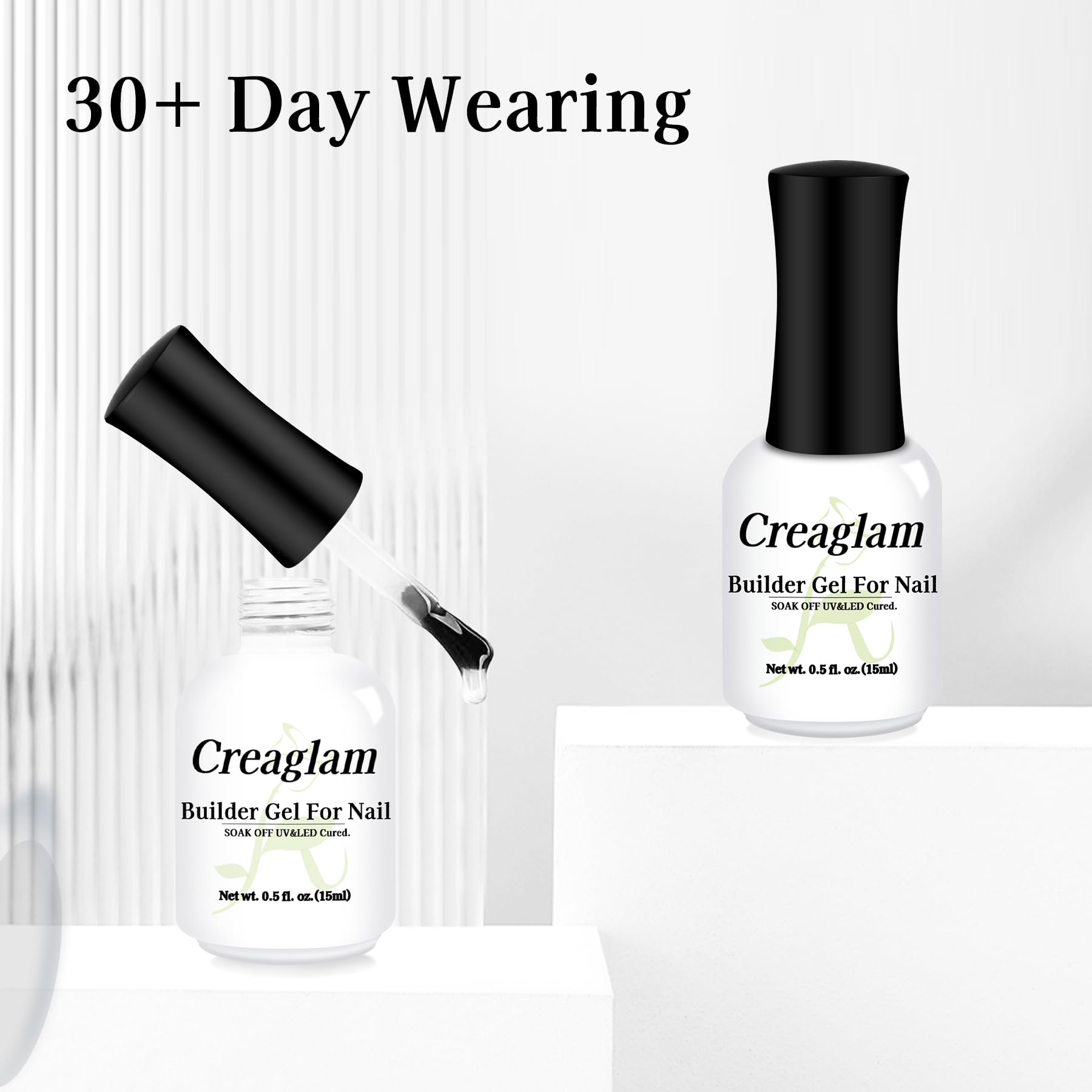 Creaglam Builder Gel self-leveling formula during application