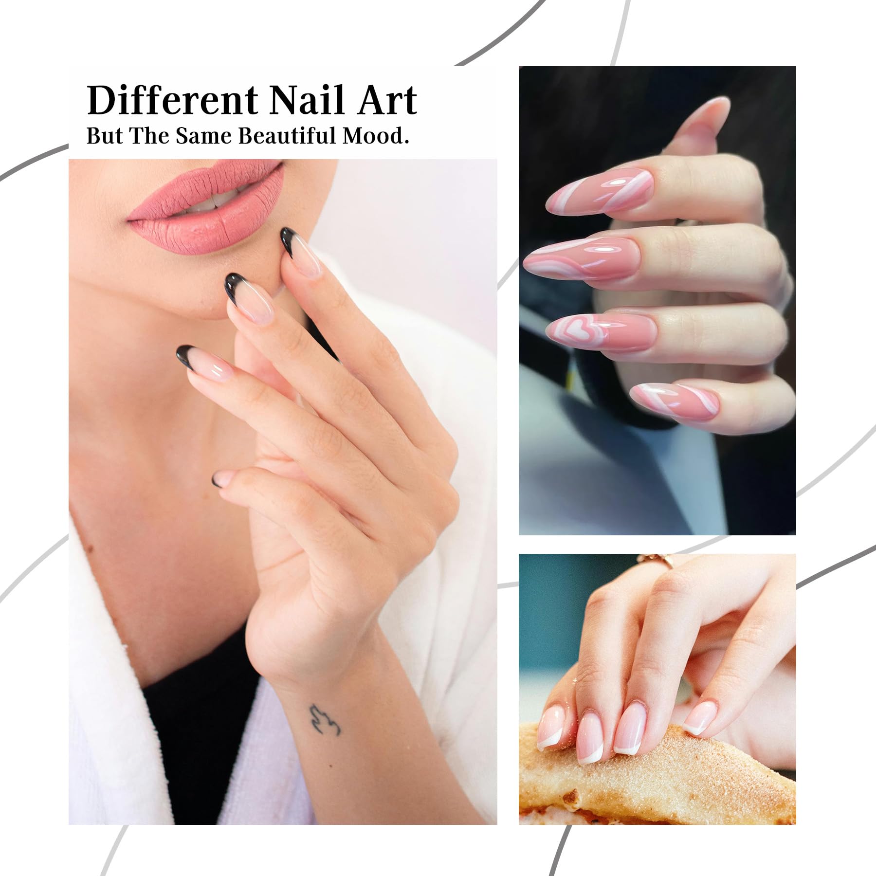 Creaglam Builder Gel nails surface-smoothing before rhinestone designs