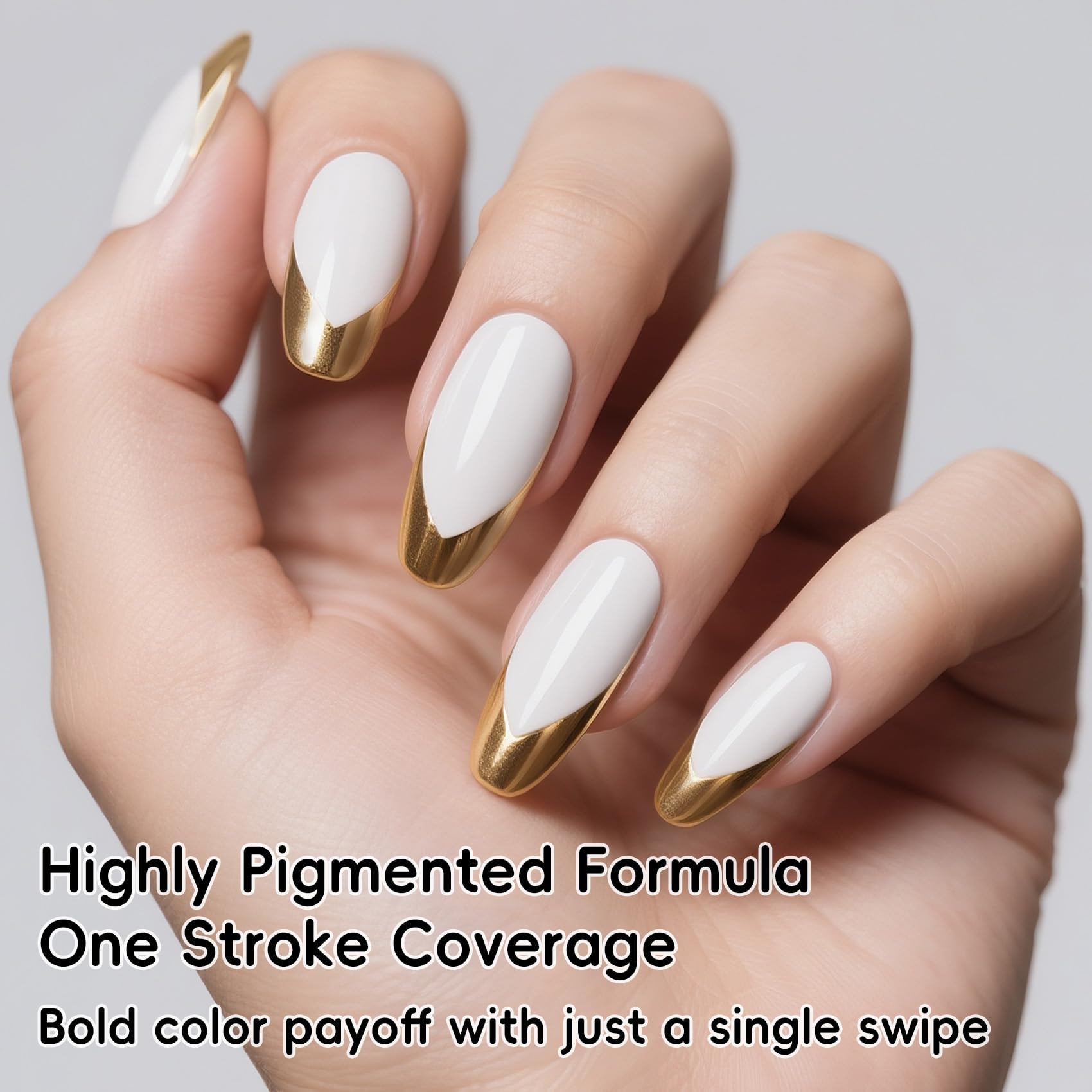 Creaglam Gold Gel Liner cures under UV/LED for salon-grade durability.