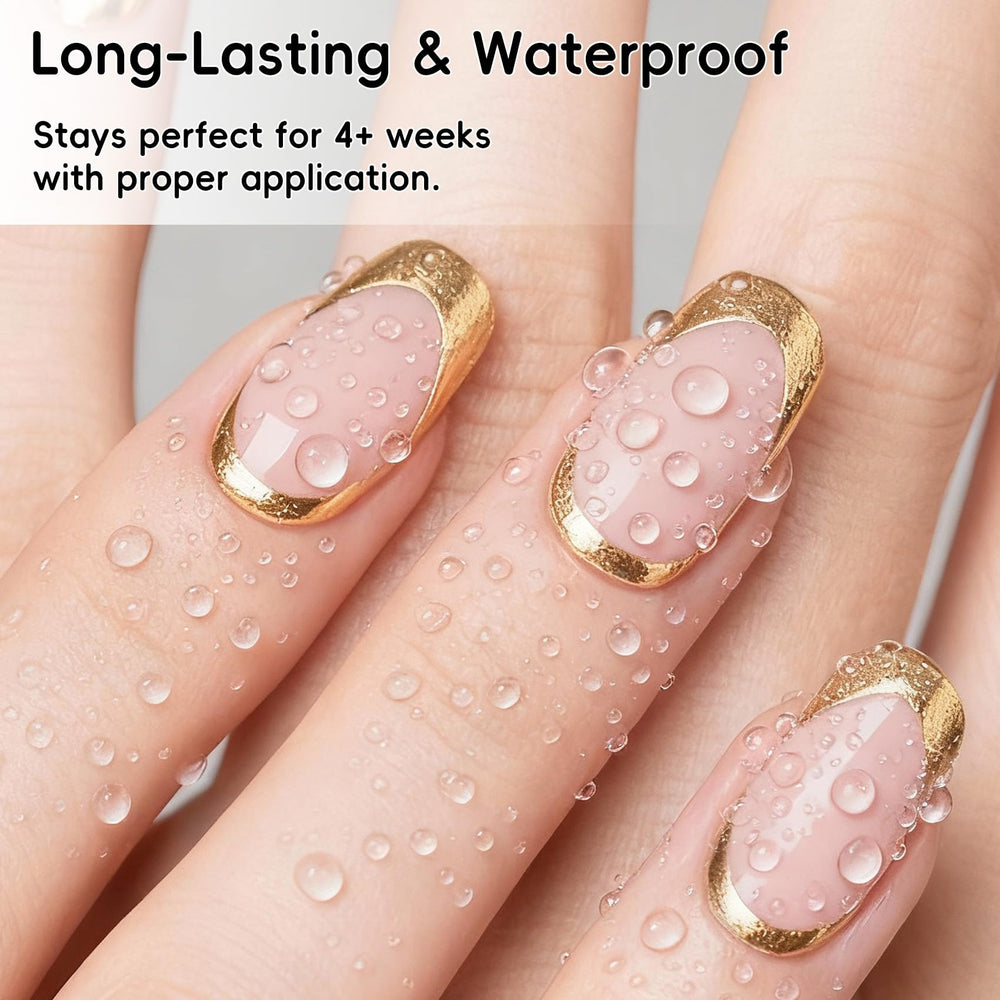 Creaglam Gold Gel Liner suits wedding and party nail designs.