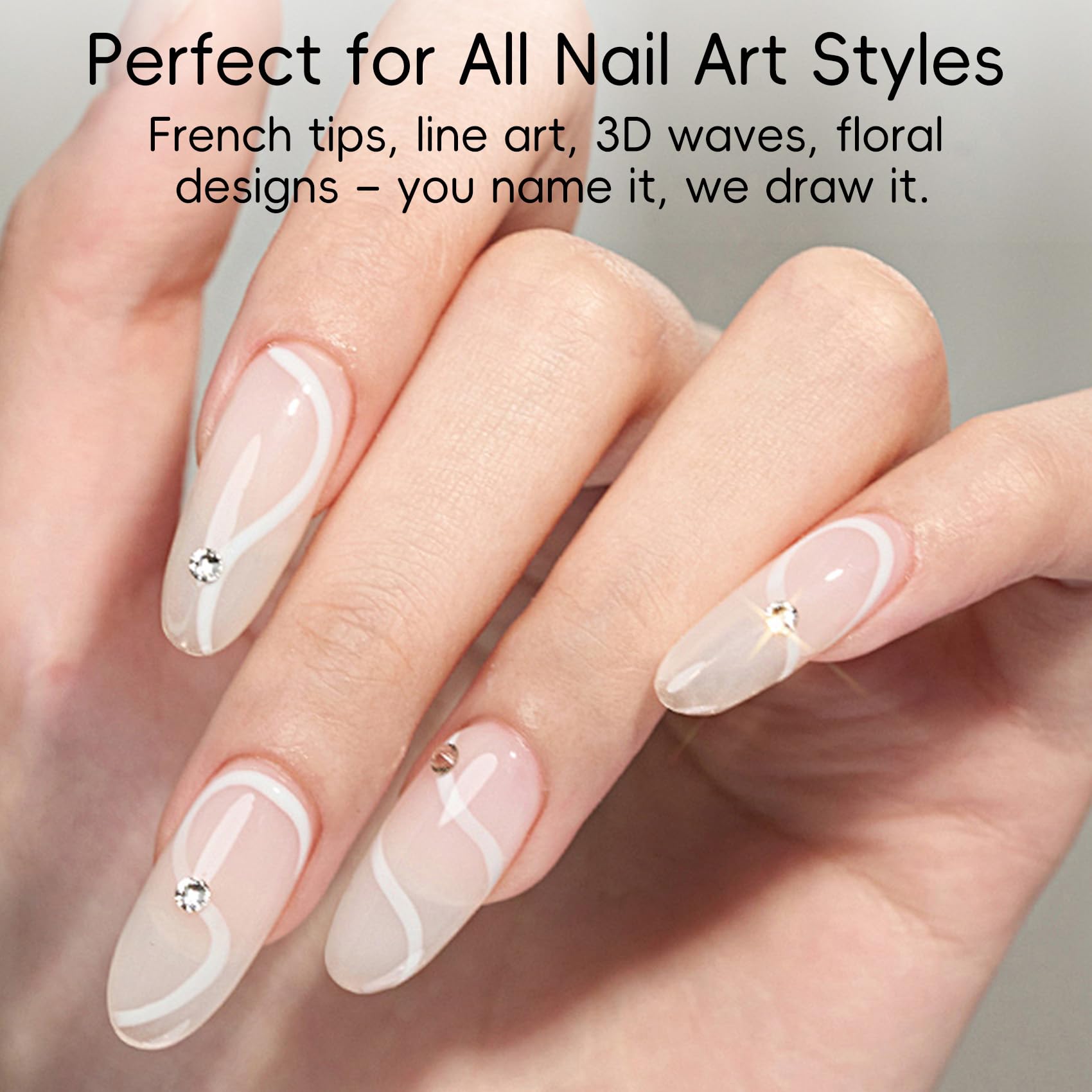 Creaglam White Gel Liner ideal for bridal or everyday minimalist art.