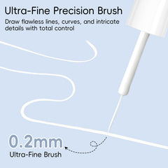 Creaglam White Gel Liner provides opaque white coverage on any nail length.