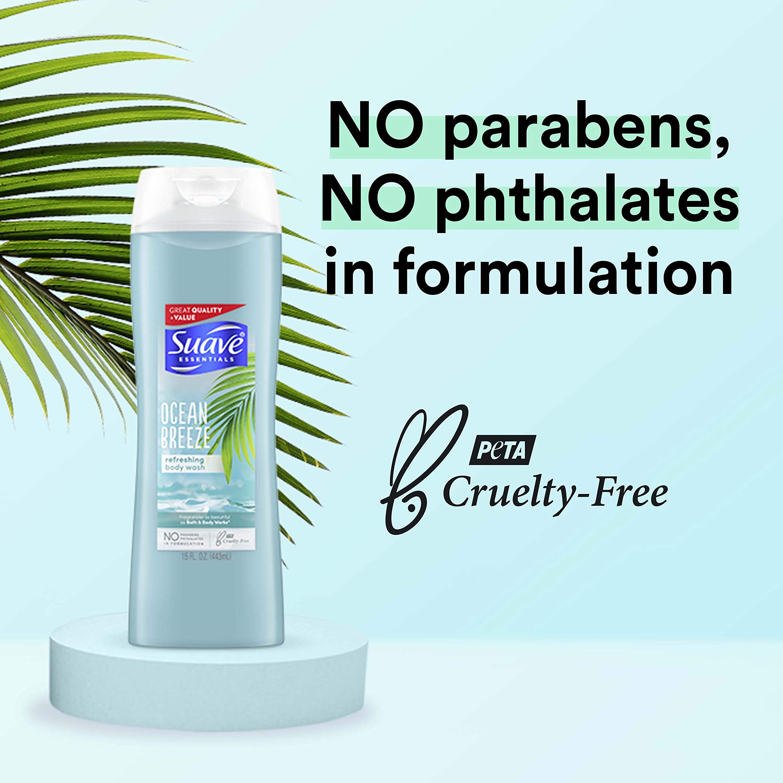 Creamy lather close-up from Suave Ocean Breeze body wash.