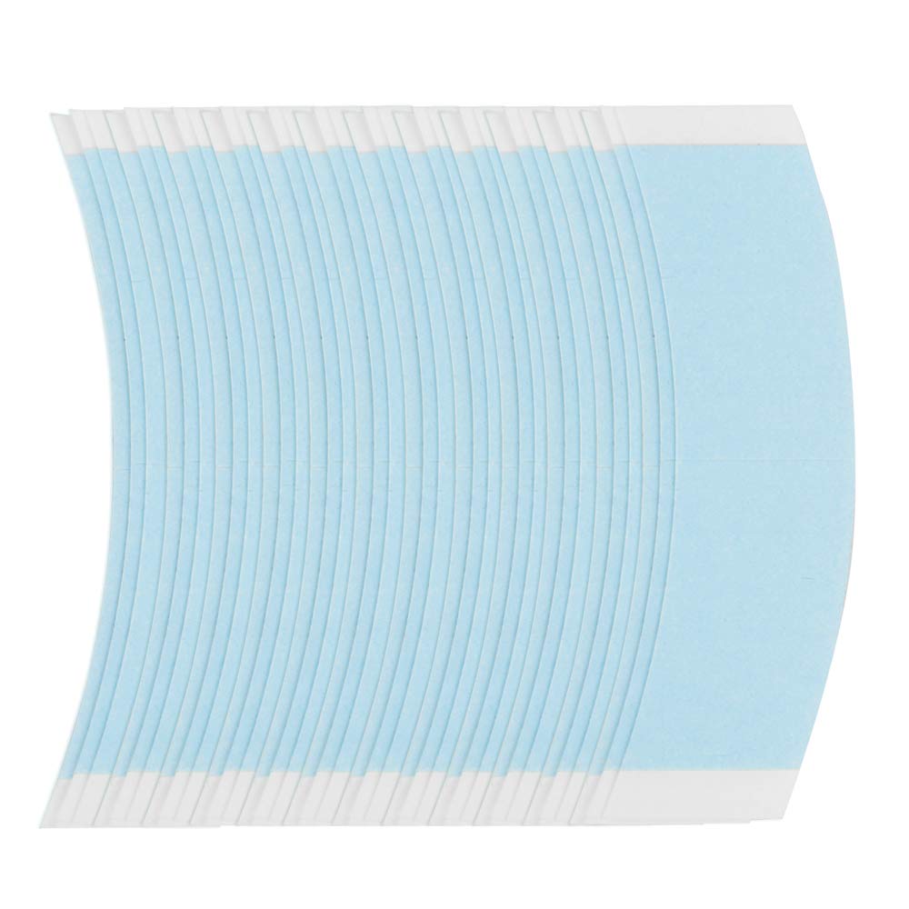 Create Beauty Lace Front Wig Tape blue strip closeup for secure adhesion.