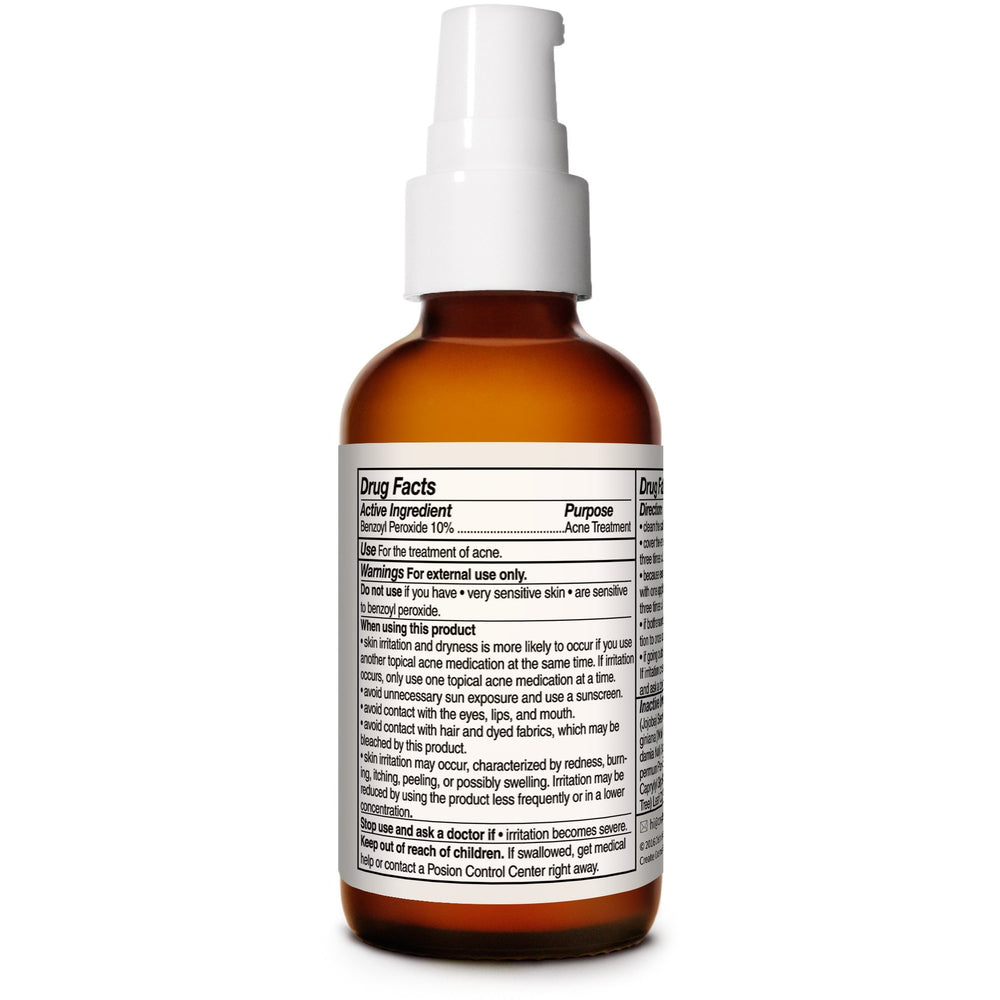 Close-up of BPT10 texture highlighting micronized benzoyl peroxide particles.