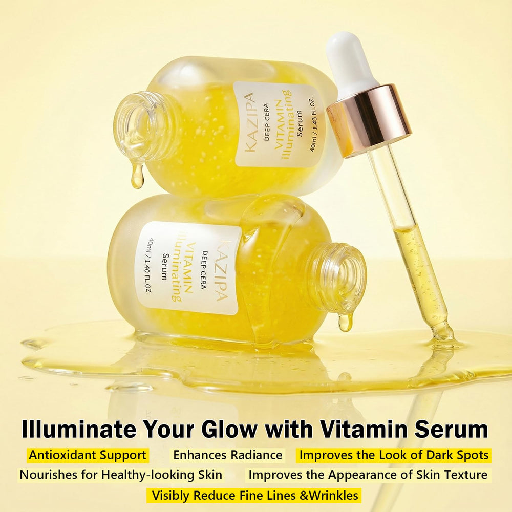 Createreedo vitamin c serum being applied, showing quick absorption and light hydration.