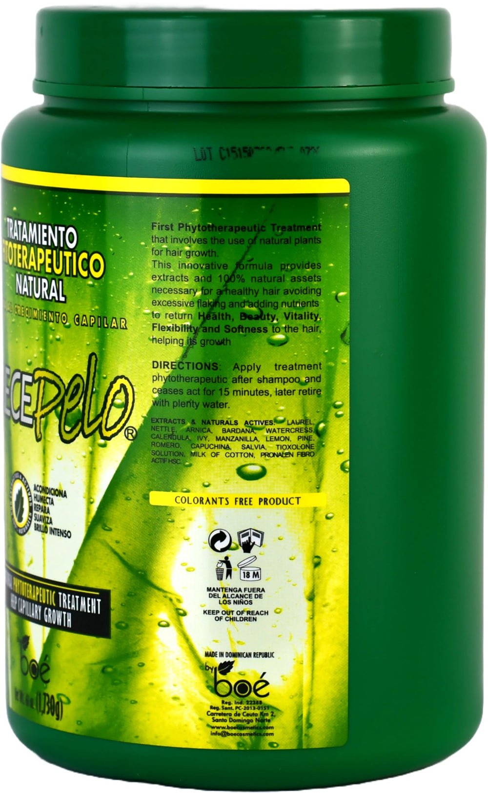 Crece Pelo application for hair massage to boost conditioning.