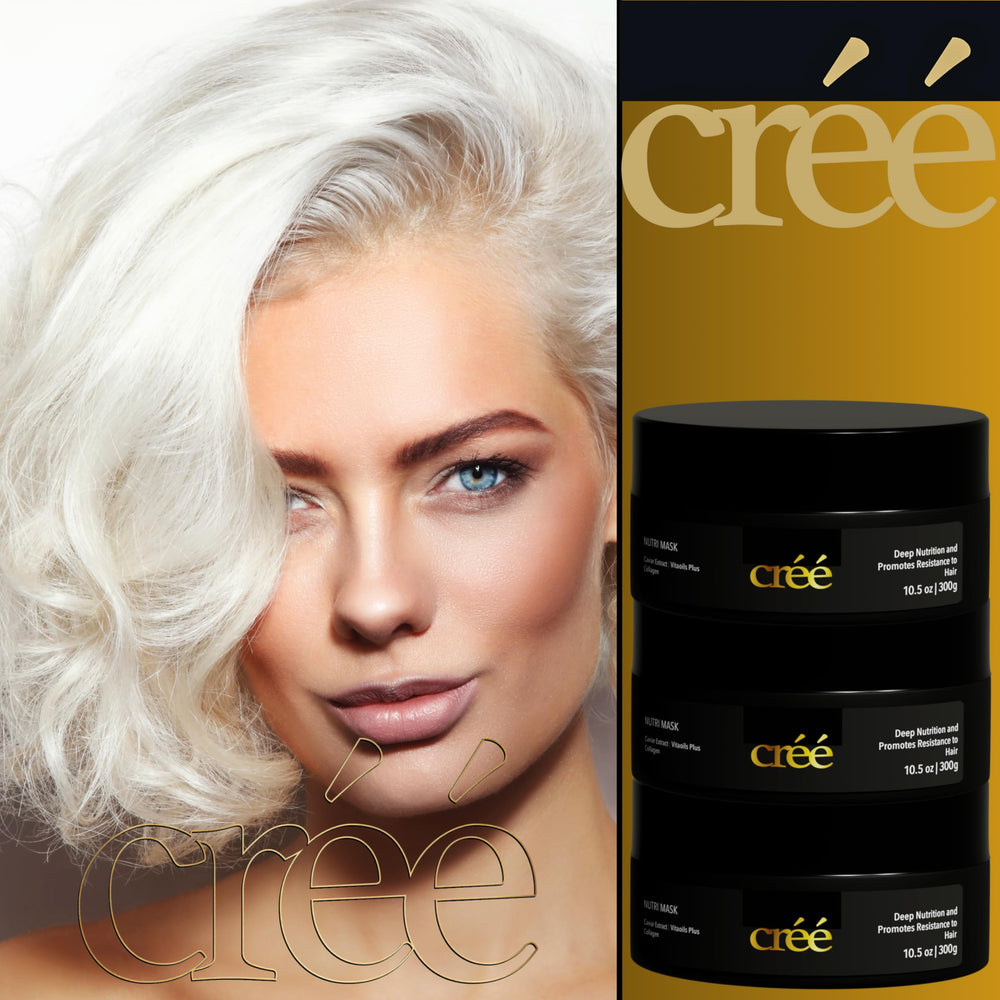 Créé Cree Nutri Mask hair-application-step demonstrates easy-lengths coverage.