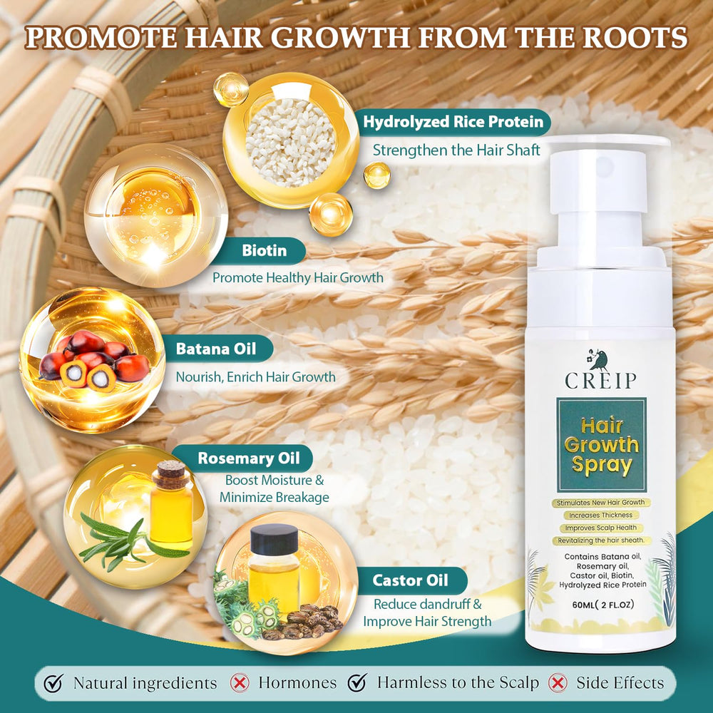 Creip batana oil Honduran blend close-up highlighting nourishing scalp formula.