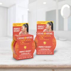 Creme of Nature Perfect Edges argan oil formula nourishes and adds shine.