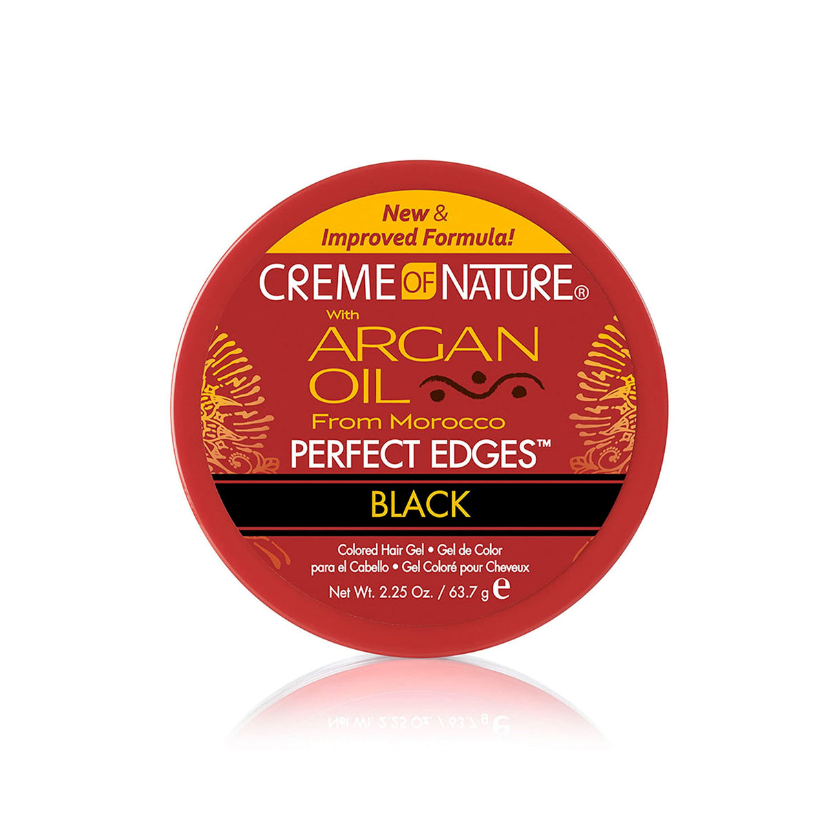 Creme of Nature Perfect Edges black edge tint provides long-lasting hold.