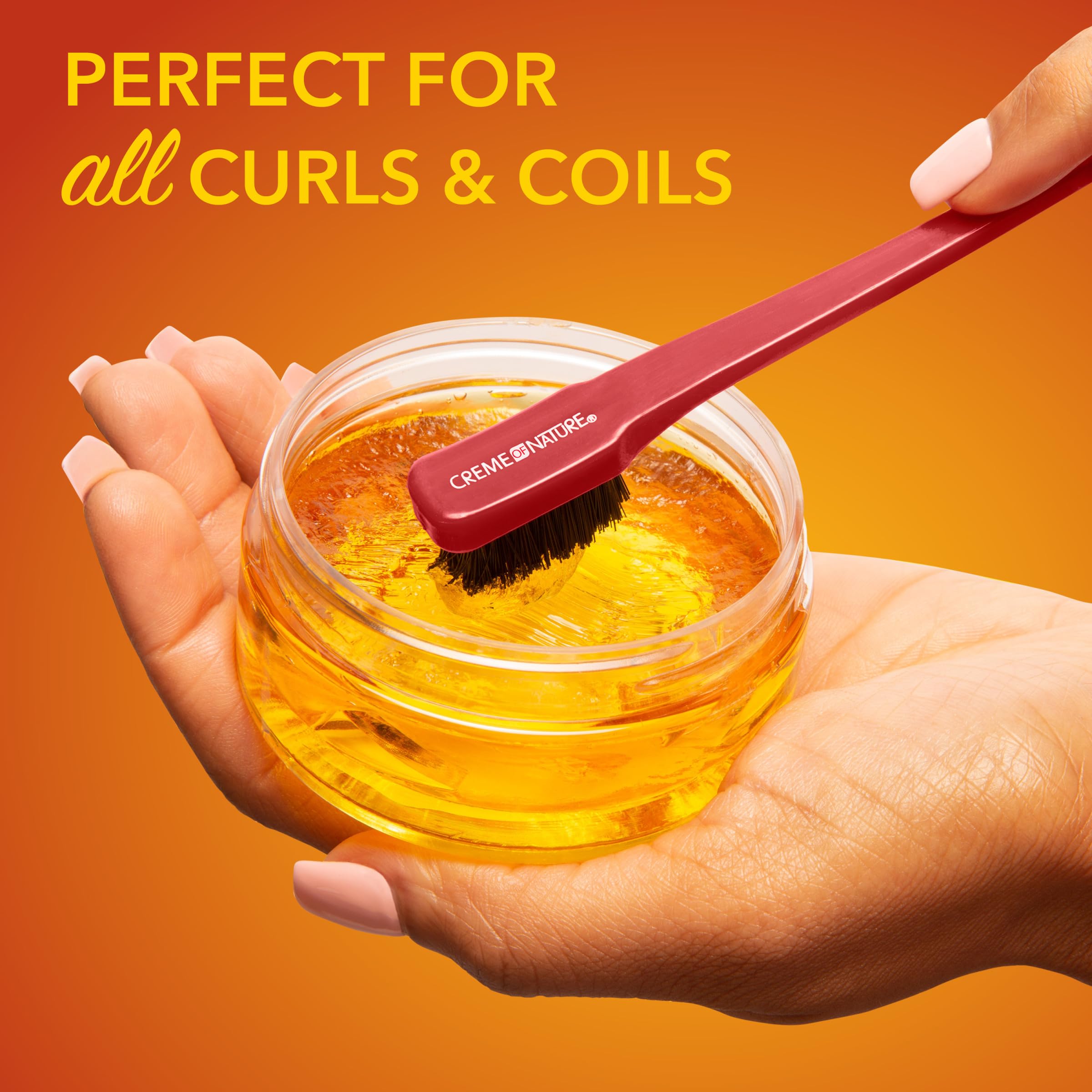 Perfect Edges frizz-control scene highlights humidity resistance for textured hair