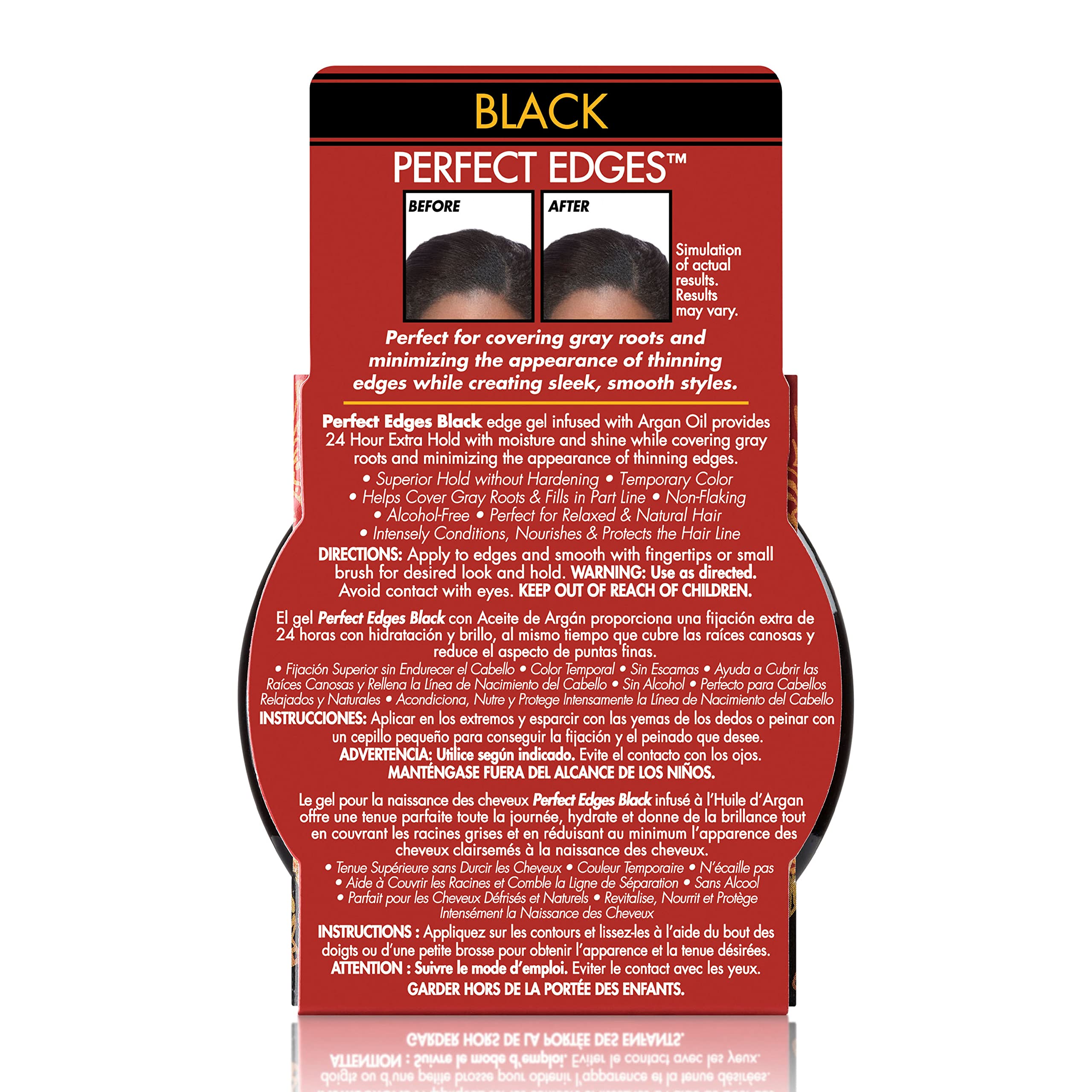 Creme of Nature Perfect Edges sleek finish smooths edges for a refined look.
