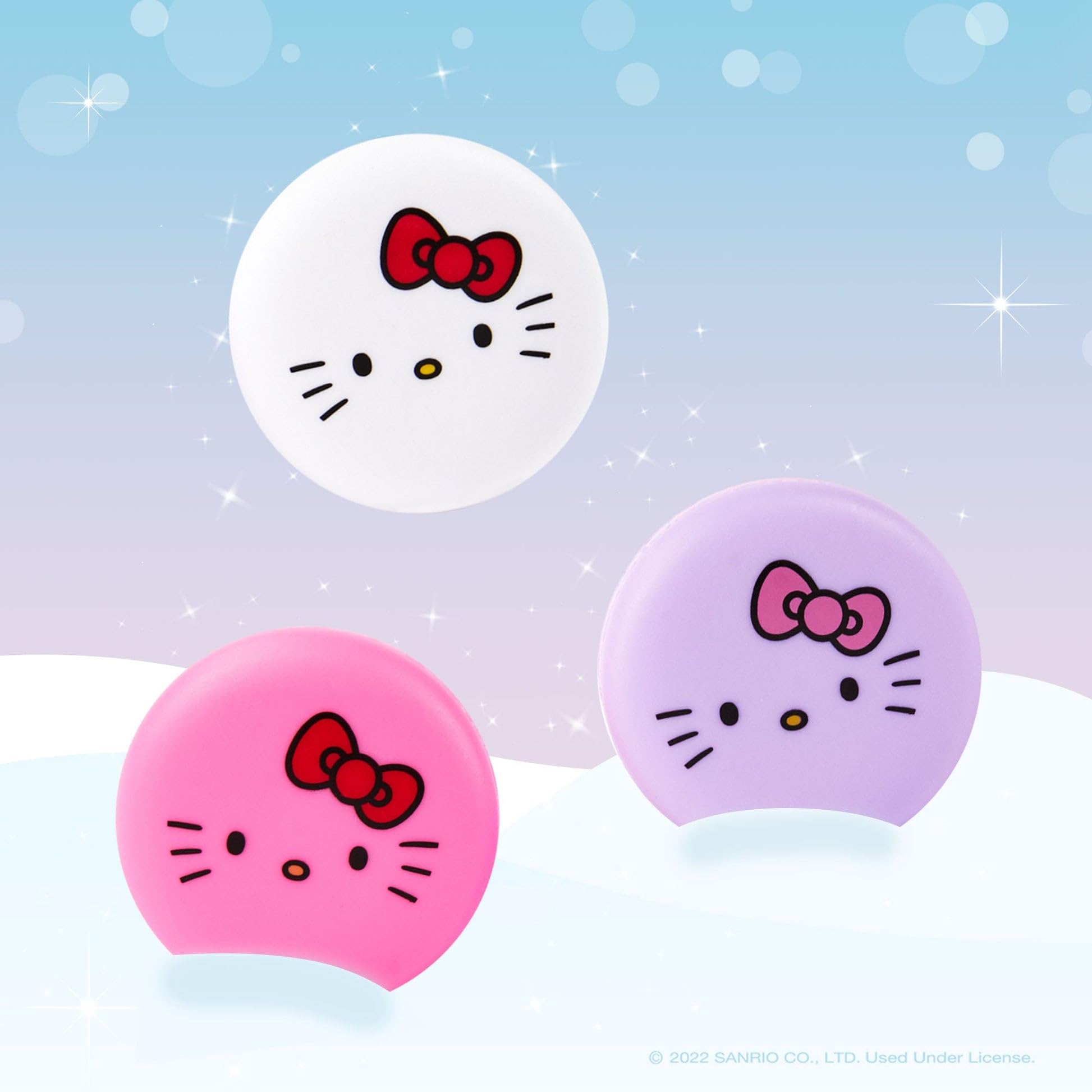 The Crème Shop Hello Kitty lip balm trio in Sugar Cookie, indulgent scent with conditioning moisture.