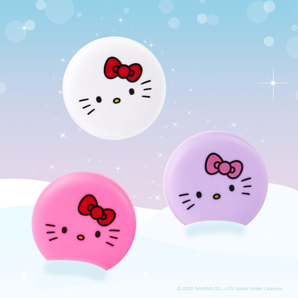 The Crème Shop Hello Kitty lip balm trio in Sugar Cookie, indulgent scent with conditioning moisture.