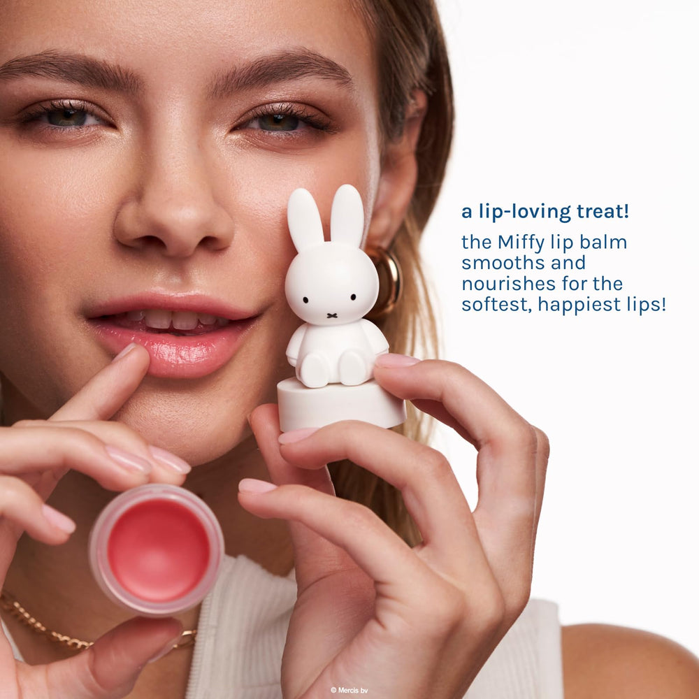 Close-up of The Crème Shop Miffy balm texture for even coverage.