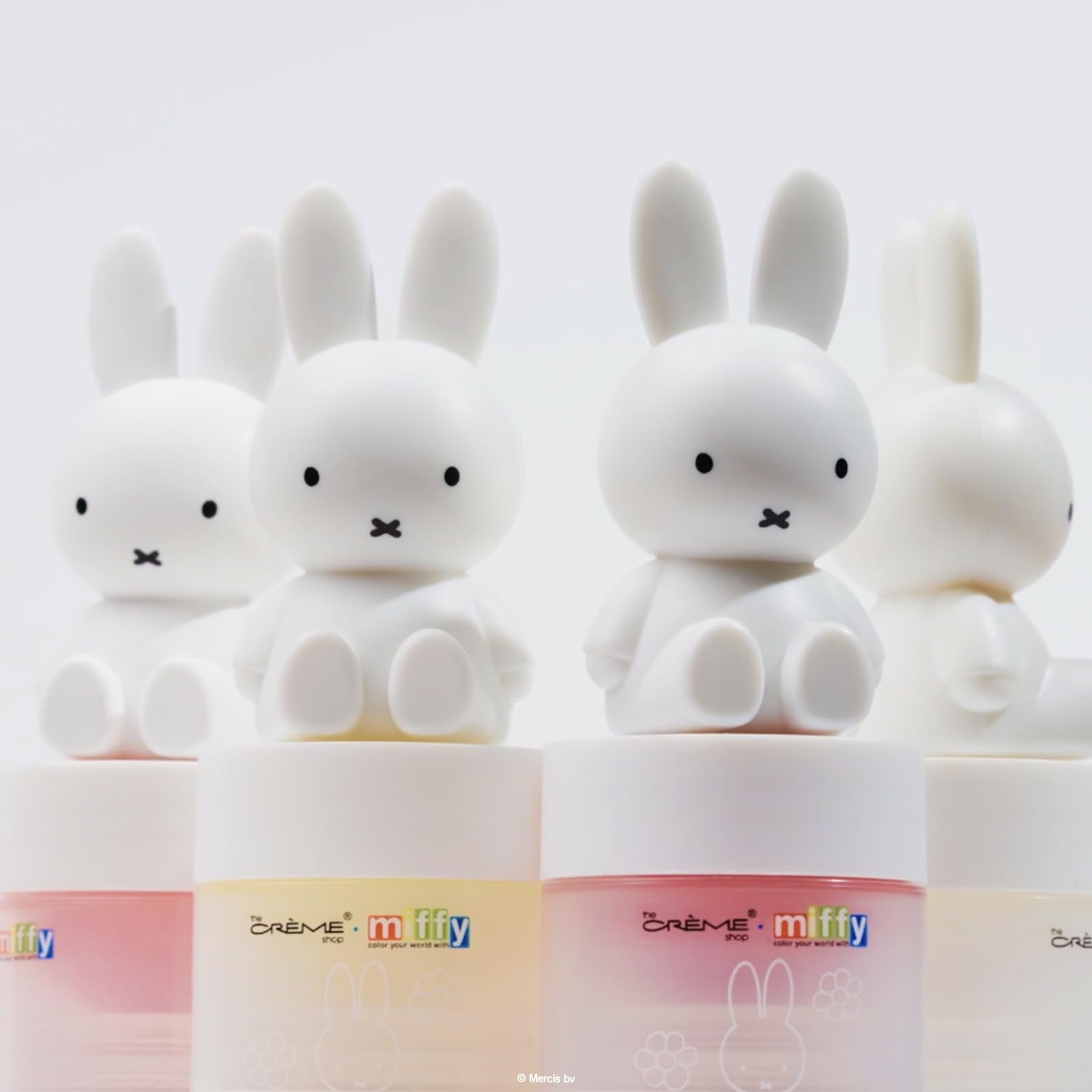 The Crème Shop Miffy lip balm texture appears smooth for easy reapplication.
