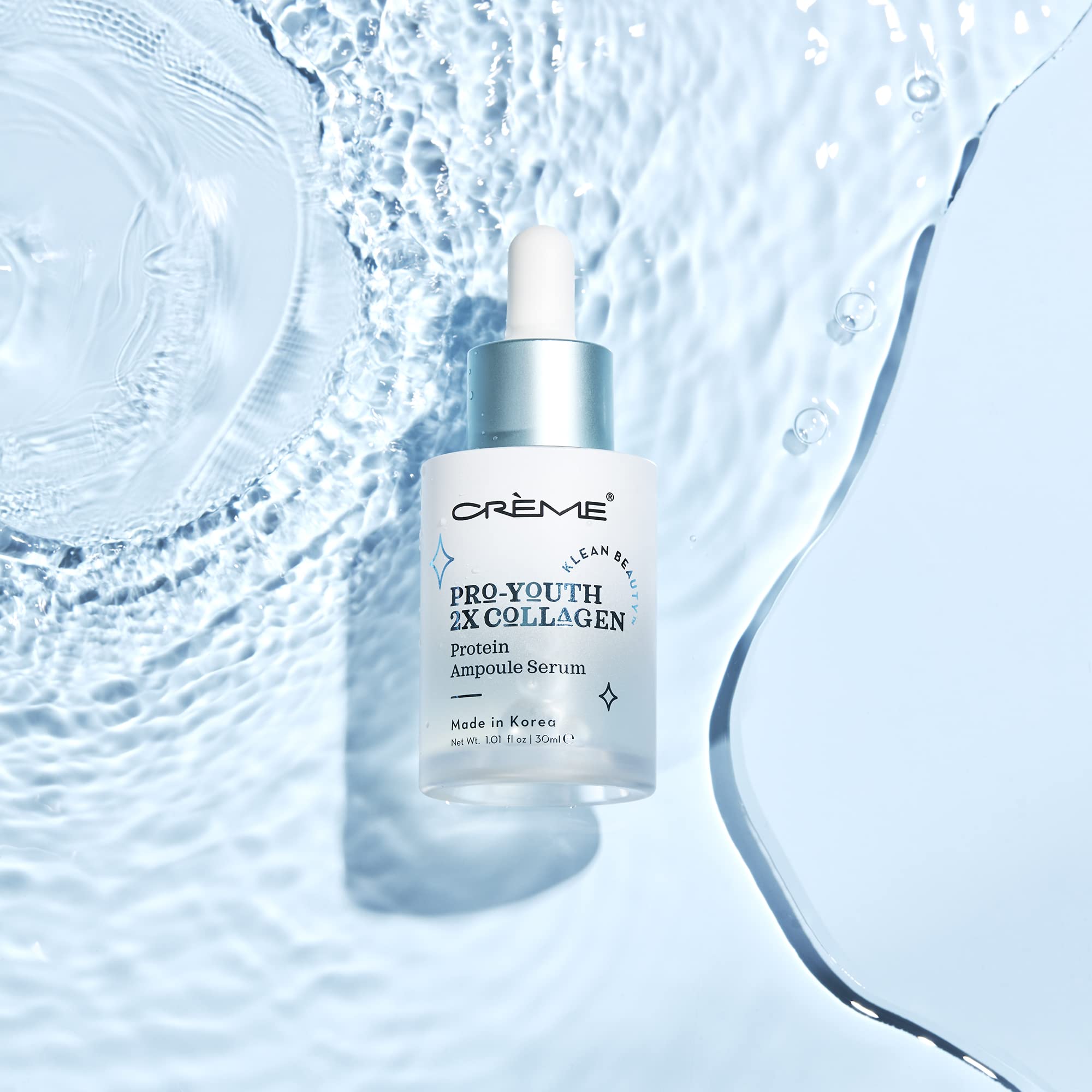 Elegant packaging of The Crème Shop Pro-Youth serum for daily use.