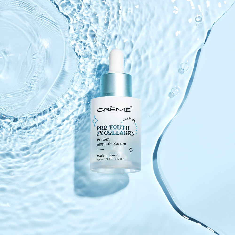 Elegant packaging of The Crème Shop Pro-Youth serum for daily use.
