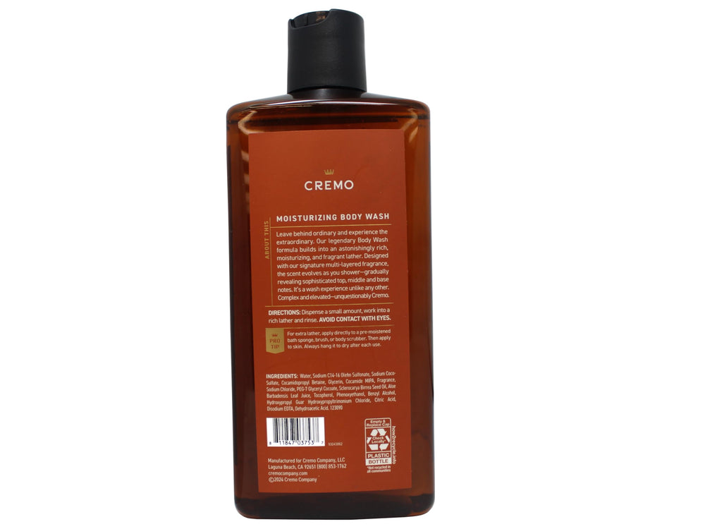 Cremo moisturizing formula close-up highlighting hydration for soft skin.
