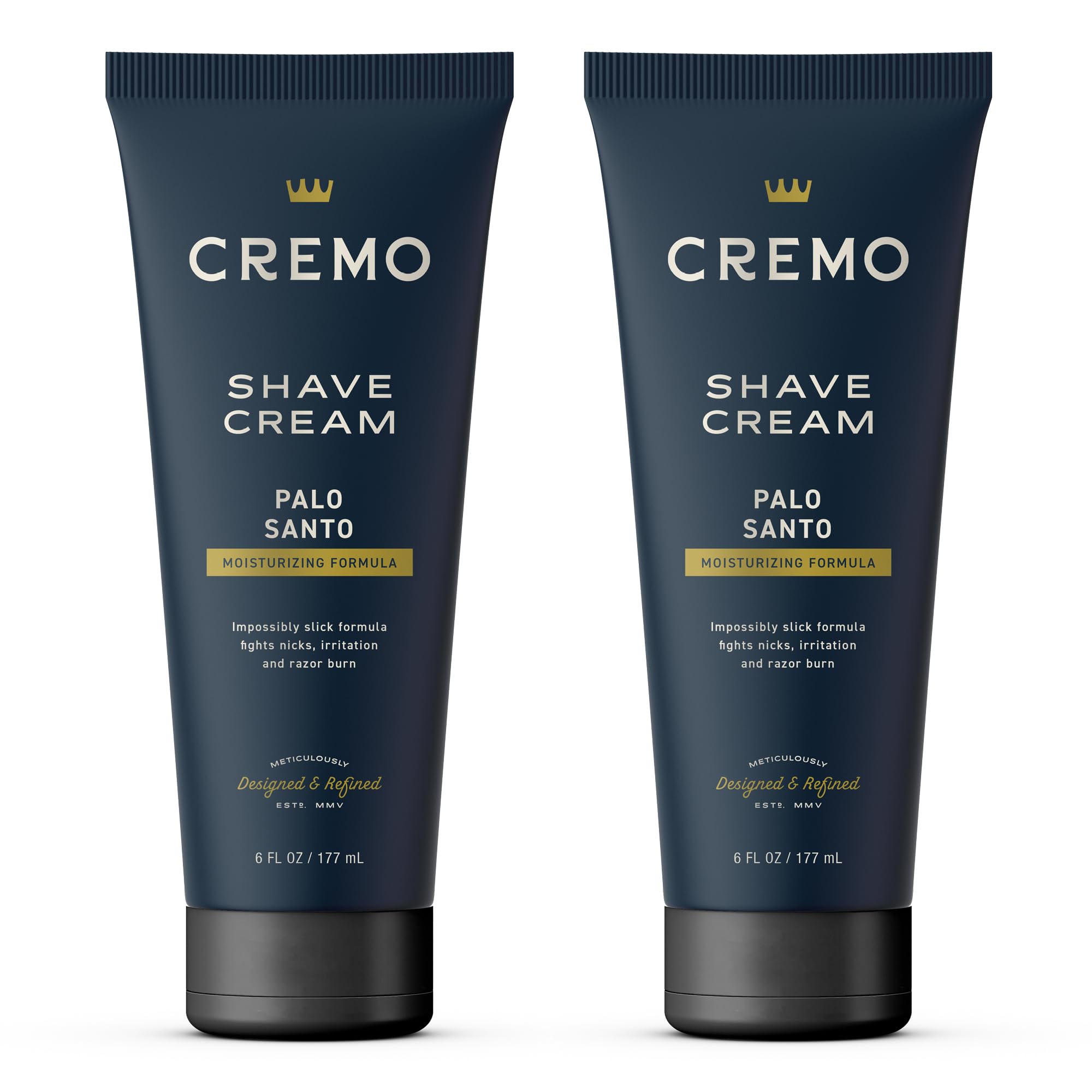 Cremo Palo Santo Shave Cream 2-pack outer view packaging.