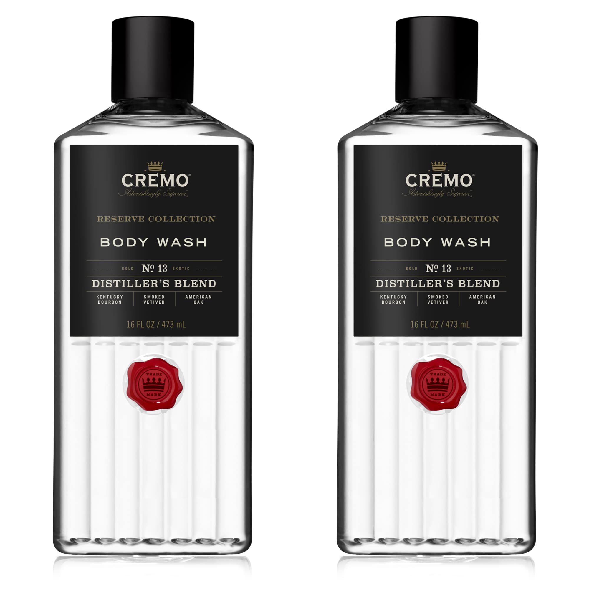 Cremo Rich-Lathering Distiller’s Blend bottle with rich lather for a refreshing shower.