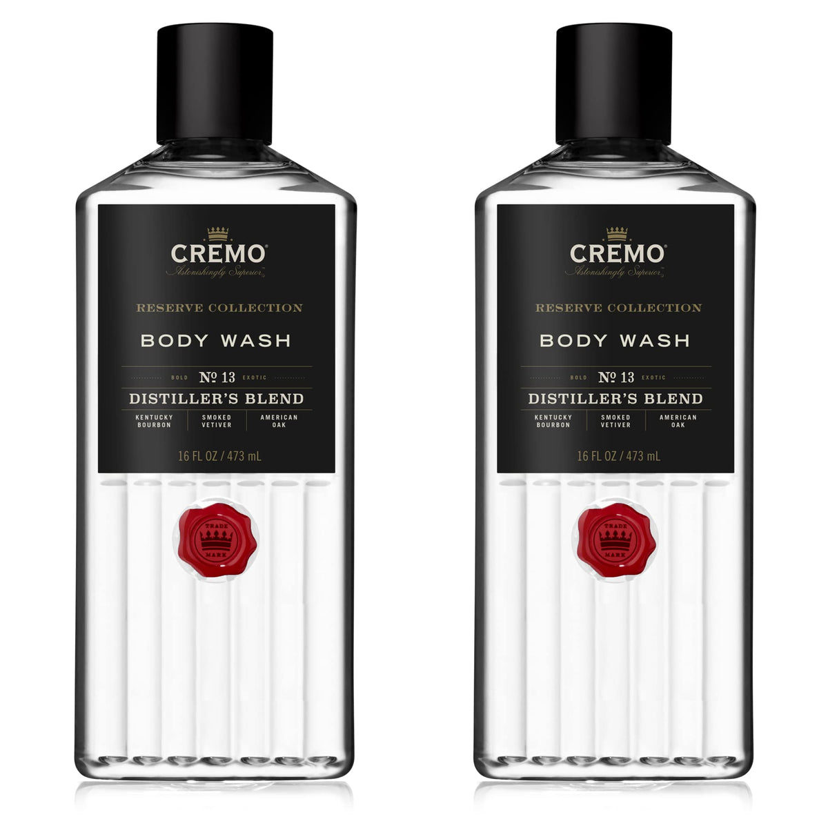 Cremo Rich-Lathering Distiller’s Blend bottle with rich lather for a refreshing shower.