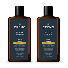 Cremo Rich-Lathering Palo Santo bottle shows premium scent and balanced hydration.