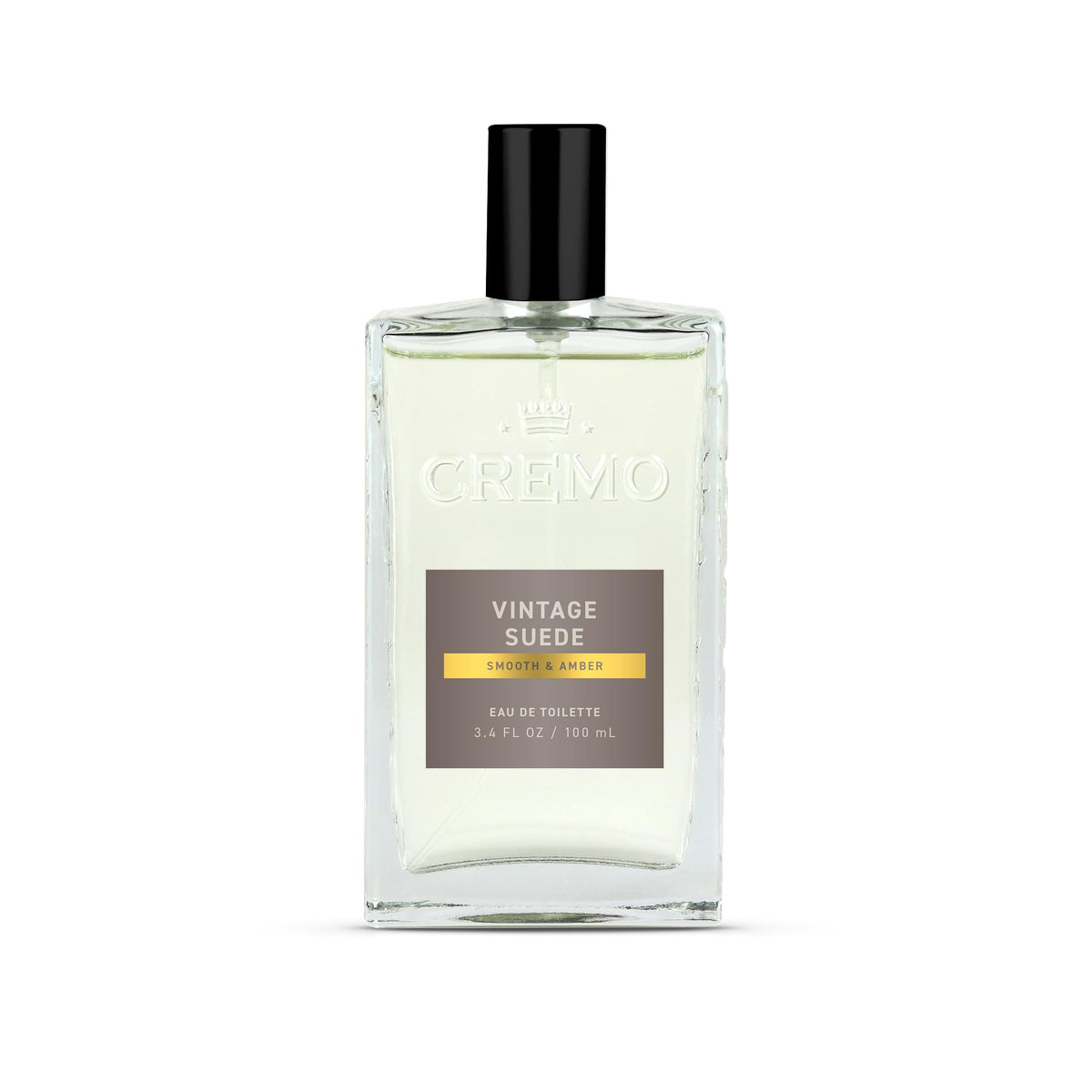 Cremo Vintage Suede bottle ready for daily wear and long-lasting aroma.