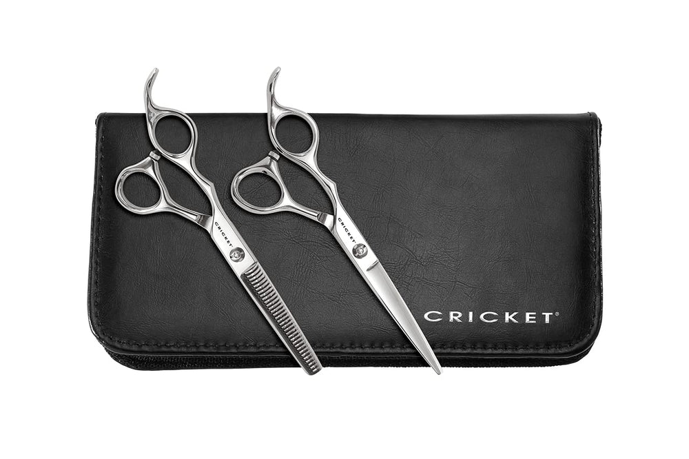 Cricket Advantage left-handed cutting shears 5-75-inch deliver precise professional cuts.