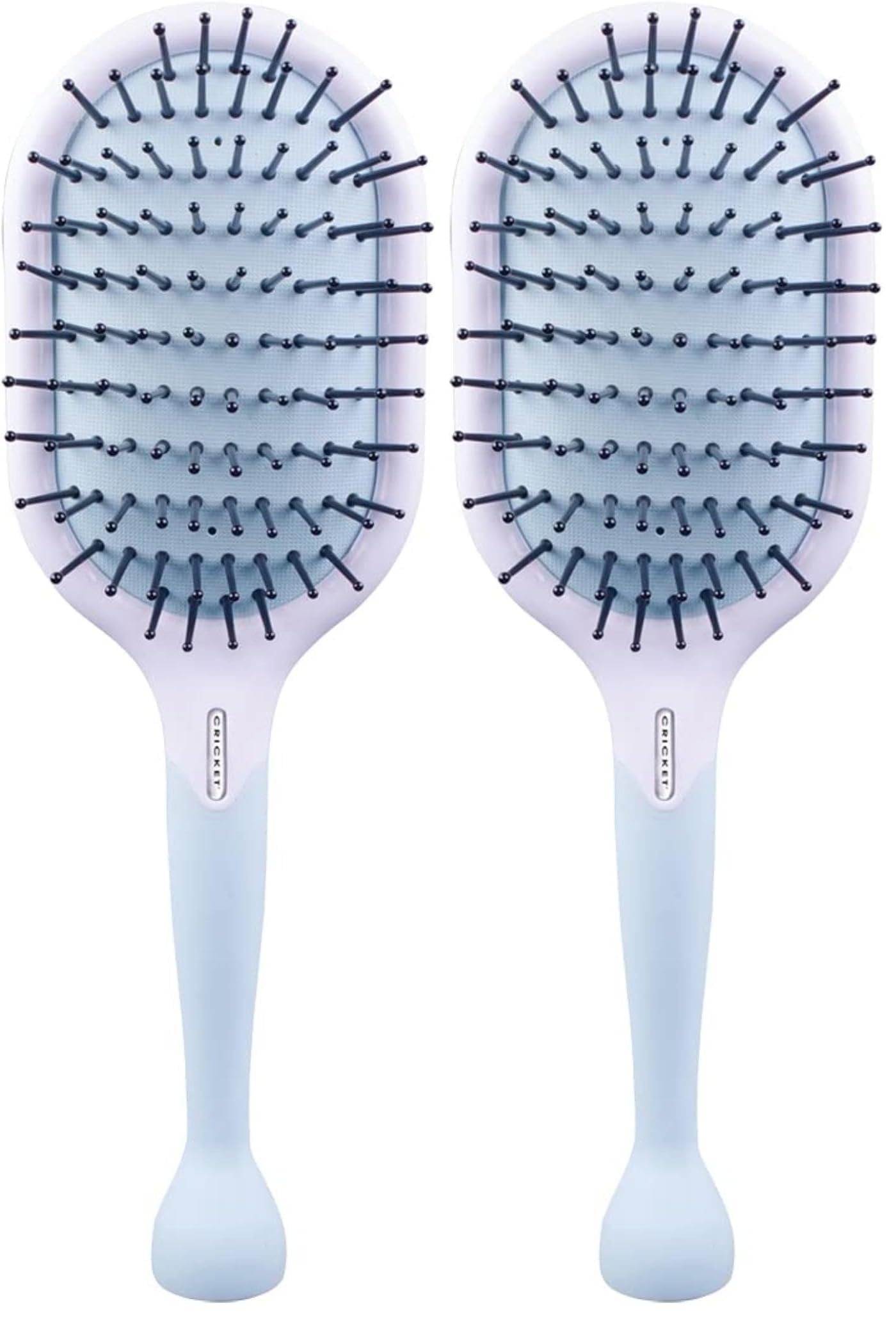 Cricket Friction Free Paddle Brush detangles long hair with less pulling.