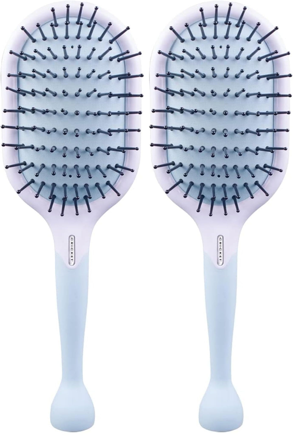 Cricket Friction Free Paddle Brush detangles long hair with less pulling.