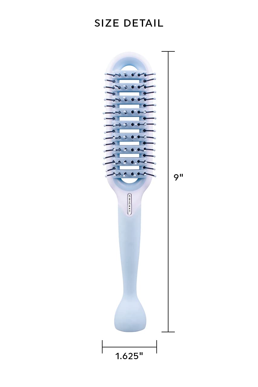 Cricket Friction Free Vent Brush during drying action for quick styling and airflow.