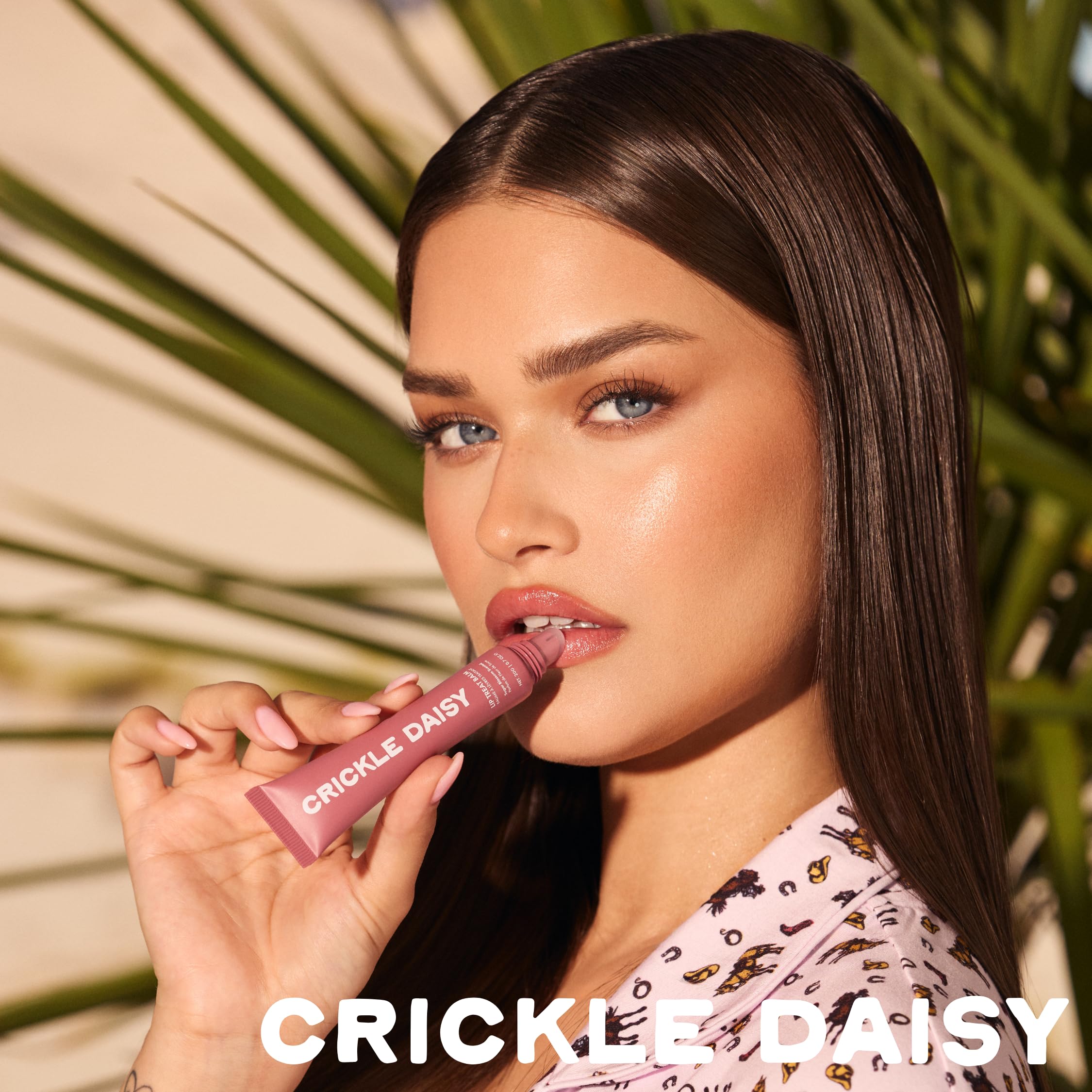 Crickle Daisy Lip Treat Balm Chocolate Cupcake tube provides deep moisture.