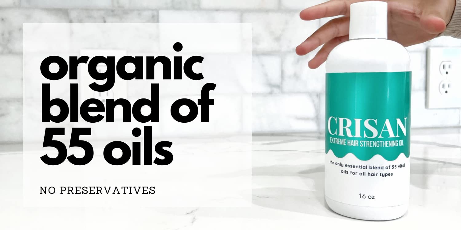CRISAN bottle on shelf highlighting clean organic packaging